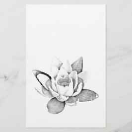 LOTUS STATIONERY IN SCHWARZ UND WEISS BRIEFPAPIER