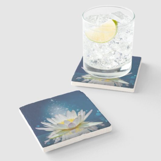 Lotus Steinuntersetzer (Seitenansicht)