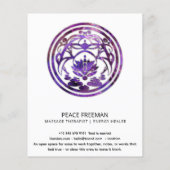 Lotus-Stille | Lila Mandala-Design Flyer (Hinten)
