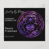 Lotus-Stille | Lila Mandala-Design Flyer (Hinten)