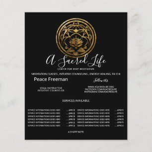 Lotus-Stillness   Goldenes Mandala-Design Flyer