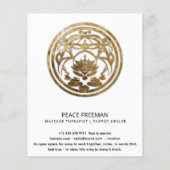 Lotus-Stillness | Goldenes Mandala-Design Flyer (Hinten)