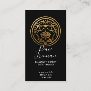 Lotus-Stillness Goldenes Mandala-Design Visitenkarte
