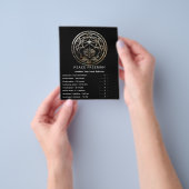 Lotus-Stillness | Silber-Mandala-Design Flyer (Gruppe)