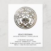 Lotus-Stillness | Silber-Mandala-Design Flyer (Hinten)