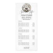 Lotus-Stillness | Silber-Mandala-Design Werbekarte (Vorne)