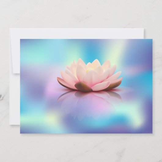 Lotus String Lights Holographic Retirement Party Einladung (Rückseite)