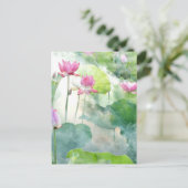 Lotus Summer, ätherisches Foto Postkarte (Stehend Vorderseite)