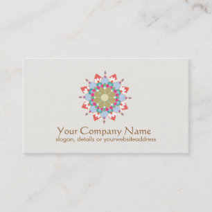 Lotus Symbol Health and Healing Business Card Visitenkarte