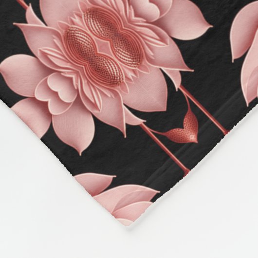 Lotus-Tafel Fleecedecke (Ecke)