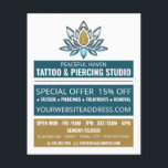 Lotus Tattoo, Tattoo & Body Piercing Studio Advert Flyer<br><div class="desc">Lotus Tattoo,  Tattoo & Body Piercing Studio Werbe-Flyer vom Business Card Store.</div>