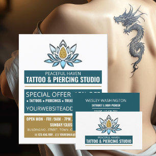 Lotus Tattoo, Tattooist & Body Piercer Visitenkarte