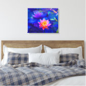 Lotus-Teich Leinwanddruck (Insitu (Schlafzimmer))