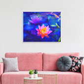 Lotus-Teich Leinwanddruck (Insitu (Wohnzimmer))