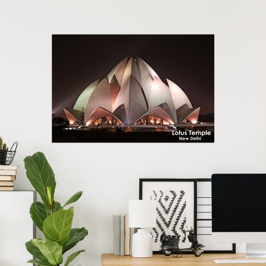 Lotus Temple Poster (Heimbüro)