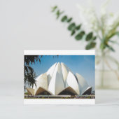 Lotus Temple Postkarte (Stehend Vorderseite)