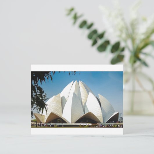 Lotus Temple Postkarte (Stehend Vorderseite)