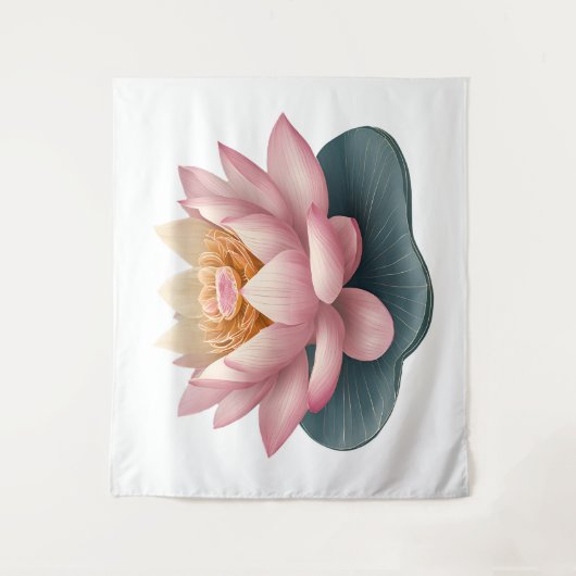 Lotus-Teppich Wandteppich (Vorderseite)