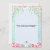 Lotus theme Wedding Einladung (Rückseite)