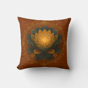 Lotus Third Eye Mandala Pillow - Sacred Geometry Kissen