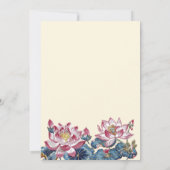 Lotus Tibetan Art Wedding Einladung (Rückseite)