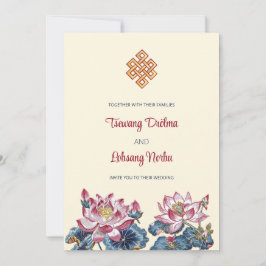 Lotus Tibetan Art Wedding Einladung