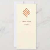 Lotus Tibetan Art Wedding Einladung (Rückseite)