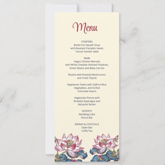 Lotus Tibetan Art Wedding Einladung (Vorderseite)