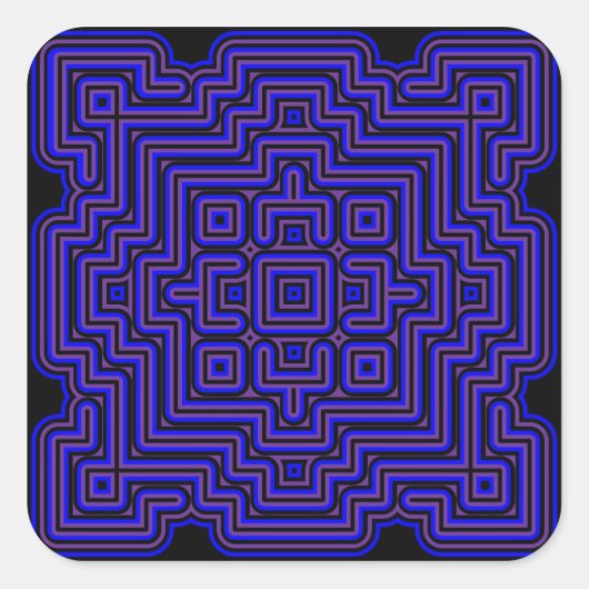 Lotus Tile Quadratischer Aufkleber (Vorderseite)