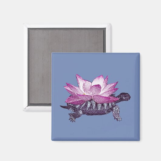 Lotus Turtle Magnet (Vorderseite/Rückseite)