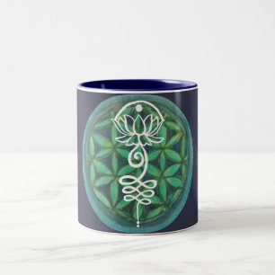 Lotus Unalome Zweifarbige Tasse
