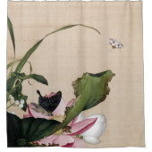 Lotus und Arrowhead Fine Art Duschvorhang (Vorderseite)