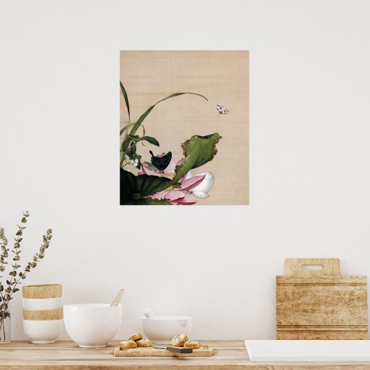 Lotus und Arrowhead Fine Art Poster (Küche)