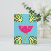 Lotus und Blätter Postkarte (Stehend Vorderseite)