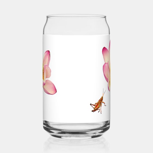 Lotus und Grasshopper Dosenglas (Links)