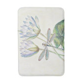 Lotus und Libelle Badematte (Vorderseite Vertikal)