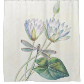 Lotus und Libelle Duschvorhang (Vorderseite)