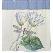 Lotus- und Libellenduschvorhang Duschvorhang (Vorderseite)