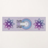 Lotus und Mandala Yogamatte (Vorderseite (Horizontal))