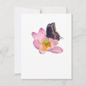 Lotus und Schmetterling Dankeskarte (Rückseite)