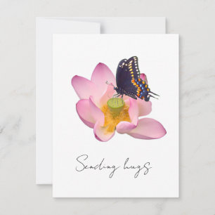Lotus und Schmetterling Dankeskarte