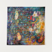 Lotus- und Wasserlilien-Teppich Wandteppich (Vorderseite (Horizontal))
