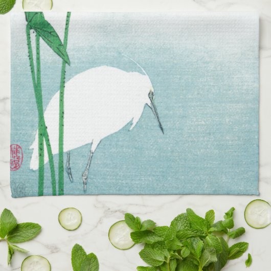 Lotus und White Heron, Koson, Ukiyo-e Handtuch (Gefaltet)