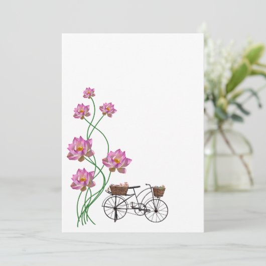 Lotus und Zyklus Einladung (Stehend Vorderseite)