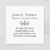 *~* Lotus-Universum-Goldorange Galaxie-Nebelfleck Quadratische Visitenkarte (Rückseite)