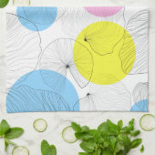 Lotus Verlasse farbenfrohe Flecken Muster Geschirrtuch (Gefaltet)