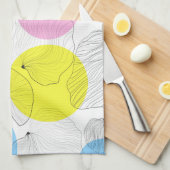 Lotus Verlasse farbenfrohe Flecken Muster Geschirrtuch (Viertel Falte)