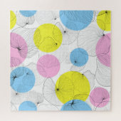 Lotus Verlasse farbenfrohe Flecken Muster Puzzle (Horizontal)