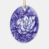 Lotus-Verzierung Keramik Ornament (Rechts)