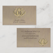 Lotus Vintages elegantes Kunstdeco-Monogramm Visitenkarte (Vorne/Hinten)